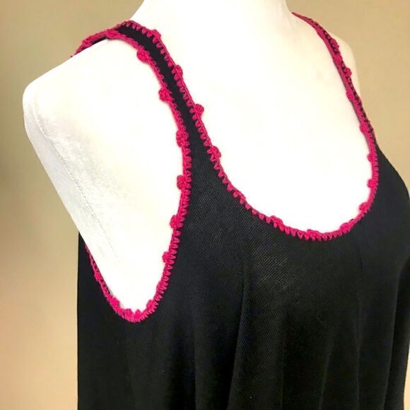 Double Zero crochet top multicolor trim Size Med - Picture 4 of 7